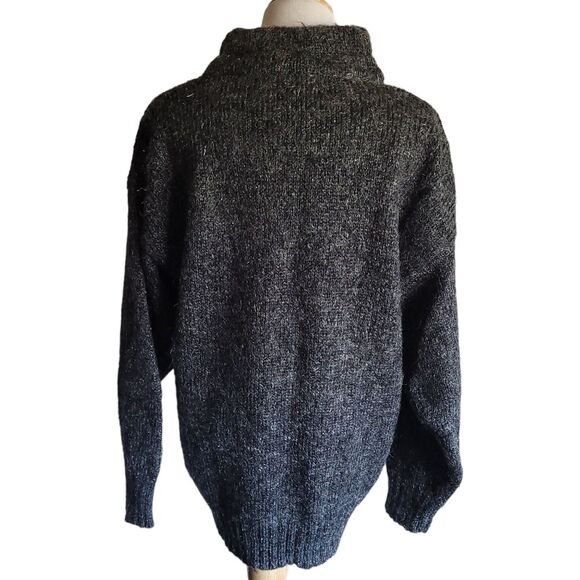 Vtg Kitty Hawk Women's Gray Aztec Abstract Sweater Colorful 80's 90's New Wave M - Picture 3 of 8